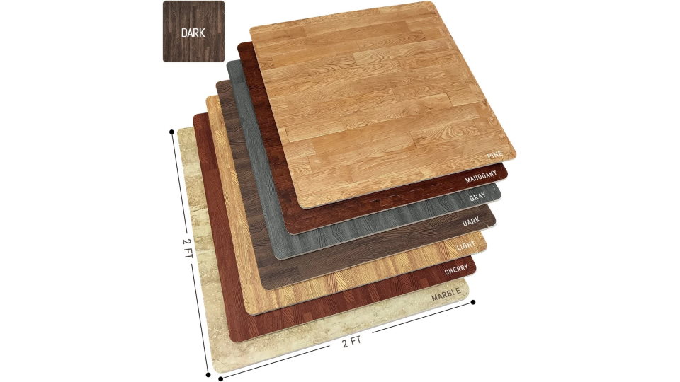thumbnail Sorbus Wood Grain Floor Mats Foam Interlocking Mats